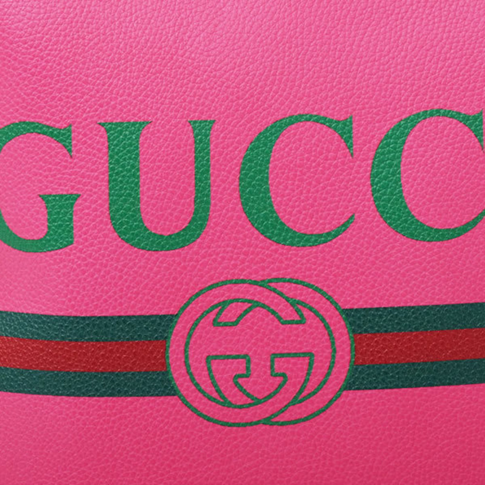 Gucci Leather Small Drawstring Backpack Pink - image 5